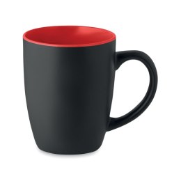 Dwukolorowy kubek ceramiczny czerwony (MO6840-05)