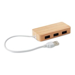 3 portowy hub USB 2.0 drewna (MO9738-40)