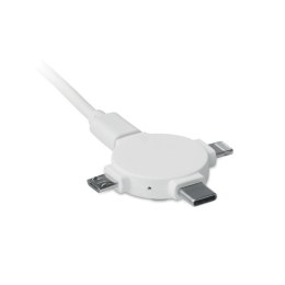 Adapter do kabli 3 w 1 biały (MO9654-06)