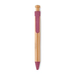 Długopis bambusowy czerwony (MO9481-05)