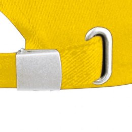 Czapka bawełniana z daszkiem 6 paneli kolor Żółty