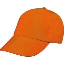 Czapka z daszkiem 5 paneli kolor Pomarańczowy