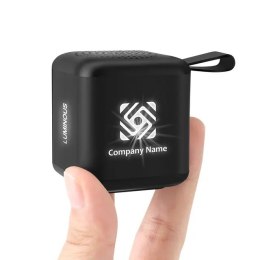 Mini głośnik z podświetlanym logo kolor Czarny