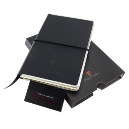 Notes Pierre Cardin Highscribe A5 z metalowymi krawędziami kolor Czarny