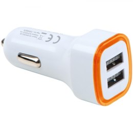Ładowarka samochodowa USB FRUIT kolor pomarańczowy