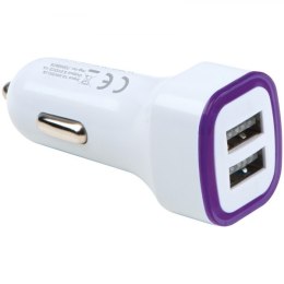 Ładowarka samochodowa USB FRUIT kolor fioletowy