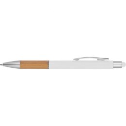 Długopis plastikowy touch pen TRIPOLI kolor biały