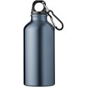 Aluminiowa butelka na wodę Oregon z karabińczykiem o pojemności 400 ml gun metal (10000203)