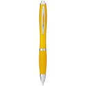Długopis z kolorowym korpusem i uchwytem Nash żółty (10707805)