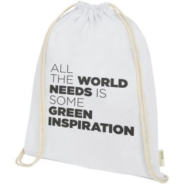Orissa plecak ściągany sznurkiem z bawełny organicznej z certyfikatem GOTS o gramaturze 100 g/m² biały (12049001)