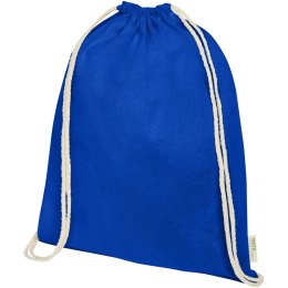 Orissa plecak ściągany sznurkiem z bawełny organicznej z certyfikatem GOTS o gramaturze 100 g/m² błękit królewski (12049053)