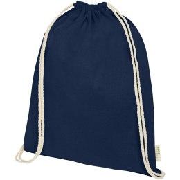 Orissa plecak ściągany sznurkiem z bawełny organicznej z certyfikatem GOTS o gramaturze 100 g/m² granatowy (12049055)