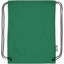 Plecak Oriole ze sznurkiem ściągającym z recyklowanego plastiku PET zielony (12046161)