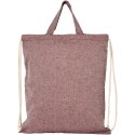 Plecak Pheebs z bawełnianym sznurkiem ściągającym z recyklingu o gramaturze 150 g/m² kasztanowy melanż (12045904)