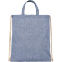 Plecak Pheebs z bawełnianym sznurkiem ściągającym z recyklingu o gramaturze 210 g/m² niebieski melanż (12046050)