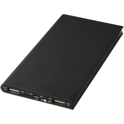 Aluminiowy powerbank Plate 8000 mAh czarny (12411200)