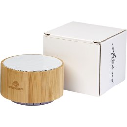 Bambusowy głośnik Cosmos z funkcją Bluetooth® piasek pustyni, biały (12410001)