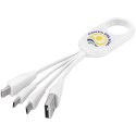 Kabel do ładowania z końcówką USB typu C 4w1 Troup biały (13421401)