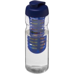 Bidon H2O Base® z wieczkiem na zacisk o pojemności 650 ml zmożliwością przyrządzania wody smakowej przezroczysty, niebieski (210