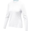 Damski T-shirt organiczny Ponoka z długim rękawem biały (38019012)