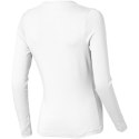 Damski T-shirt organiczny Ponoka z długim rękawem biały (38019012)