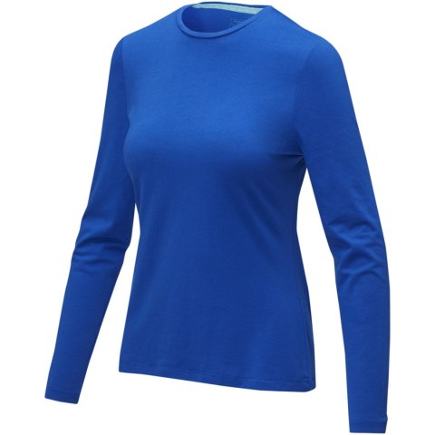 Damski T-shirt organiczny Ponoka z długim rękawem niebieski (38019444)