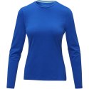 Damski T-shirt organiczny Ponoka z długim rękawem niebieski (38019444)