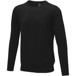 Merrit - męski sweter z okrągłym dekoltem czarny (38227994)