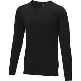 Stanton - męski sweter w serek czarny (38225990)