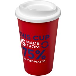 Kubek Americano Eco z recyklingu o pojemności 350 ml czerwony, biały (21042227)