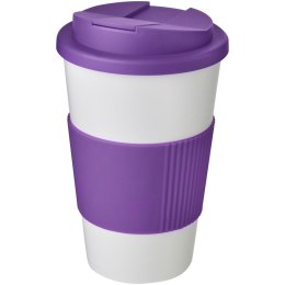 Americano® 350 ml tumbler with grip & spill-proof lid biały, fioletowy (21069608)