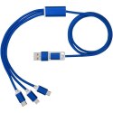 Kabel do ładowania 5 w 1 z podwójnym wejściem Versatile błękit królewski (12418053)