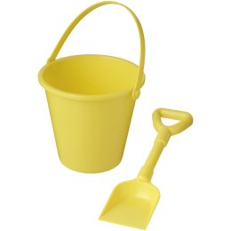 Wiaderko z łopatką Tides z plastiku z recyklingu żółty (21024111)