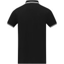Męska koszulka polo Amarago z kontrastowymi paskami i krótkim rękawem czarny (38108904)
