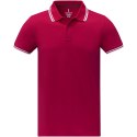 Męska koszulka polo Amarago z kontrastowymi paskami i krótkim rękawem czerwony (38108215)