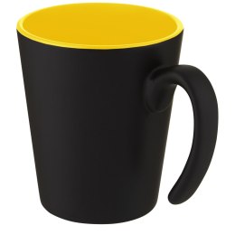 Kubek ceramiczny Oli o pojemności 360 ml z uchwytem żółty, czarny (10068711)