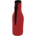 Uchwyt na butelkę z neoprenu z recyklingu Fris czerwony (11328721)