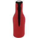 Uchwyt na butelkę z neoprenu z recyklingu Fris czerwony (11328721)