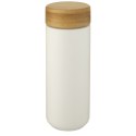 Lumi ceramiczny kubek z bambusową pokrywką o pojemności 300 ml biały (10070501)