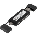 Mulan podwójny koncentrator USB 2.0 czarny (12425190)