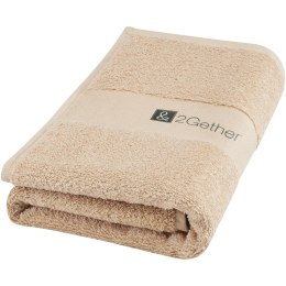 Charlotte bawełniany ręcznik kąpielowy o gramaturze 450 g/m² i wymiarach 50 x 100 cm beżowy (11700102)