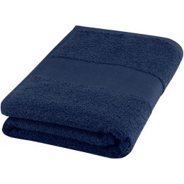 Charlotte bawełniany ręcznik kąpielowy o gramaturze 450 g/m² i wymiarach 50 x 100 cm granatowy (11700155)