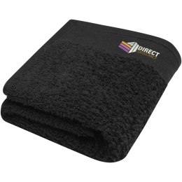Chloe bawełniany ręcznik kąpielowy o gramaturze 550 g/m² i wymiarach 30 x 50 cm czarny (11700490)