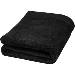 Ellie bawełniany ręcznik kąpielowy o gramaturze 550 g/m² i wymiarach 70 x 140 cm czarny (11700690)