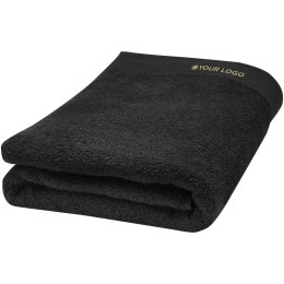 Ellie bawełniany ręcznik kąpielowy o gramaturze 550 g/m² i wymiarach 70 x 140 cm czarny (11700690)