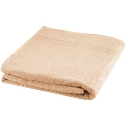 Evelyn bawełniany ręcznik kąpielowy o gramaturze 450 g/m² i wymiarach 100 x 180 cm beżowy (11700302)