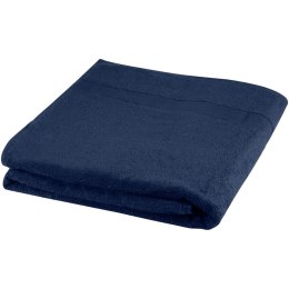 Evelyn bawełniany ręcznik kąpielowy o gramaturze 450 g/m² i wymiarach 100 x 180 cm granatowy (11700355)