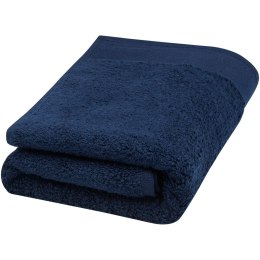 Nora bawełniany ręcznik kąpielowy o gramaturze 550 g/m² i wymiarach 50 x 100 cm granatowy (11700555)