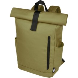 Byron plecak na laptopa 15,6 cala z tworzywa RPET z certyfikatem GRS z zawijanym zamknięciem, 18 l oliwkowy (12065960)