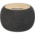 Ecofiber głośnik Bluetooth® z bambusa/RPET i bezprzewodowa ładowarka indukcyjna piasek pustyni, szary (12431806)